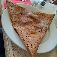 Galette with banana flambé at Crêperie Bretonne  in Saint-tropez