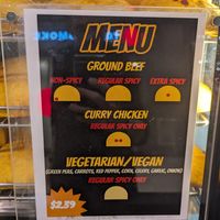 Menu at Patties Express in Toronto