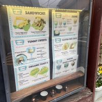 Menu outside  at anthrop. in Tokyo