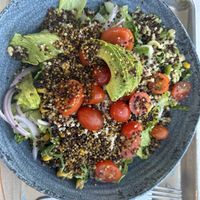 The avocado quinoa superfood salad   at Mendocino Farms in Folsom