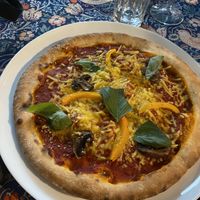 Vegan pizza   at Three Cups Inn  in Malmesbury