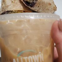 Iced coffee with Oat Milk and Hazelnut at Alltown Fresh in Ayer