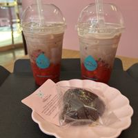 Belgian chocolate with strawberry and a pistachio Dubai chocolate   at Hidden Gem in Seoul