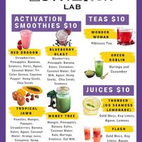 Activation smoothies, teas and juices  at The Activation Lab in Greensboro