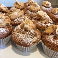 Vegan Banana and peanut muffins  at Sterling Espresso Bar in Port Fairy