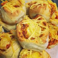 Vegan pizza scrolls at Sterling Espresso Bar in Port Fairy