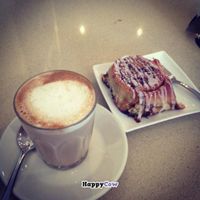 coffee and cinnamon buns at Sterling Espresso Bar in Port Fairy
