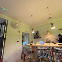 Half the restaurant   at Choclo Ceviche Restaurant in Lisbon