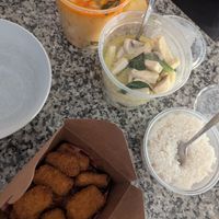 Green Curry Tofu curry and nuggets at SukhoTHAI  in Toronto