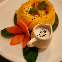 Sticky rice and mango at Odyssey Mediterranean in Koh Phayam