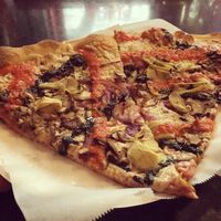 Daily vegan pizza at Two Boots Pizza in Jersey City