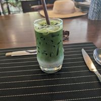 Soya iced matcha, good quality matcha too! at Hern Coffee And Bistro in Phuket