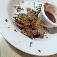 Half eaten veg pakora at Masala House in Concord