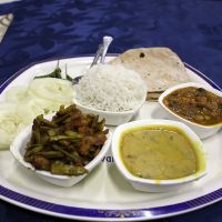 Mini thali, vegan. at Govinda's in Kampala