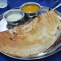 Dosa with dhal instead of sambar at Govinda's in Kampala