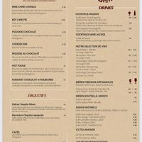 Menu, with vegan options available of some are requested without cheesee  at Two Amigos in Lyon