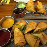 Samosa und crispy Rolls vegan at Restaurant Biryani in Bielefeld