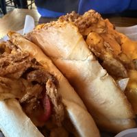 “cheesesteak” yum!!!!  at Brave The Flames in Tannersville