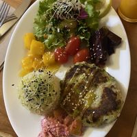 Vegan patty   at Mahalo in Tenerife