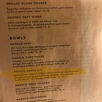 Menu in German part 2  at Mahalo in Tenerife