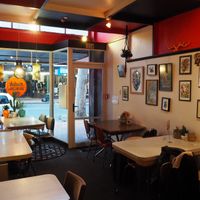 Modaks espresso, inside at Modaks Espresso in Dunedin