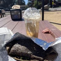 Plant Power and Ooh LA Latte with vegan whip  at Café Crêpe Mammoth  in Mammoth Lakes