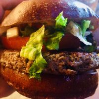 Impossible burger  at Wurst Bar in Ypsilanti