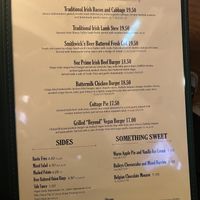 Menu  at Bruxelles in Dublin