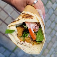 Falafel roll at Falafel ji in Oslo