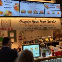 Front of Kiosk at Jakarta Munch in New York City