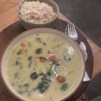 Coconut curry  at La Veda in Arambol