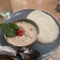 Mushroom stroganofff  at La Veda in Arambol