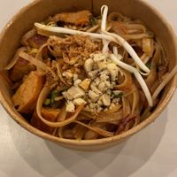 Vegan pad Thai with mock chicken    at Kinn Kinn in Newport