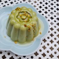 Matcha pudding, excellent! at The Light - Tea House in Prague