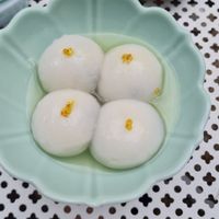 Sesame dumplings, quite chewy and very good! at The Light - Tea House in Prague