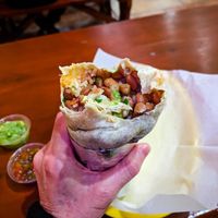 Vegan burrito at Taqueria Cancun at Taqueria Cancun - Prita Hotel in San Francisco