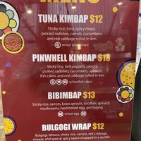 Menu  at Oja in Cedar Rapids