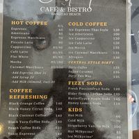 Menu  at Central Cafe and Bistro in Phuket