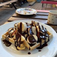 Waffles at Safe Space in Prague
