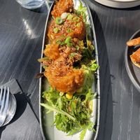 Oyster mushrooms - insanely good!  at Sun and Moon Eatery in Launceston