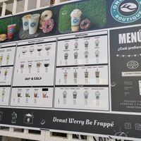 Menu at Onda Café in Tenerife