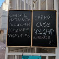 Menu at Onda Café in Tenerife