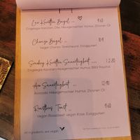 Menu at Café Láska in Vienna