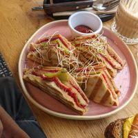 Roastbeef Mozzarella Toast at Café Láska in Vienna