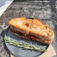 Panini alle verdure with vegan feta at Il Giardino di Lilli in La Jolla