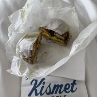 Vegan egg Sammie with everything bagell  at Kismet Bagels - Rittenhouse Square in Philadelphia