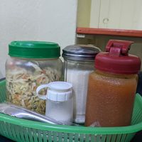 The toppings selection at Los Cheros Pupuseria Y Tipicos in Quetzaltenango