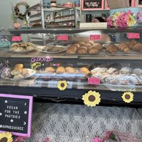 Almond croissant is magnificentt  at Sophie Sucree in Montreal