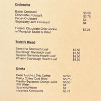 Drinks are vegan  at Leo's Bread in New Orleans