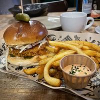 Spicy burgerr  at Mad Mad Vegan - Barcelona in Barcelona
